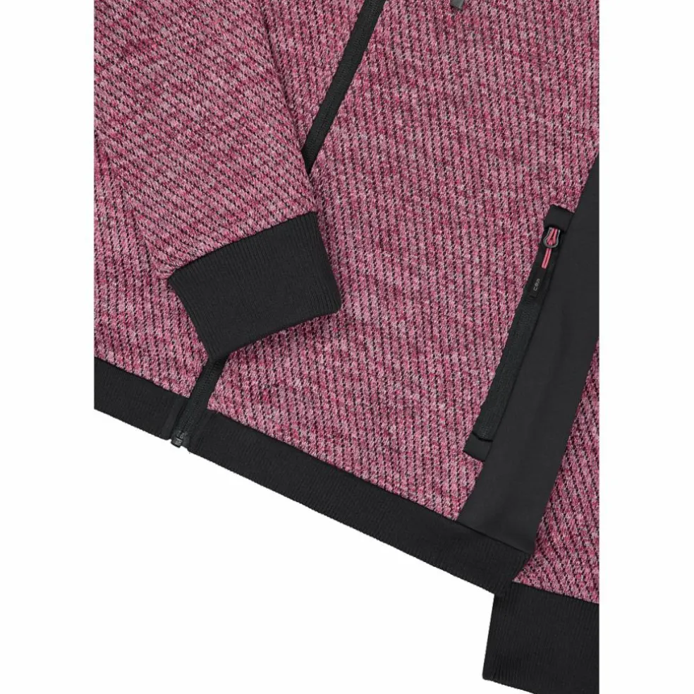 Giacca in pile da donna in knit tech