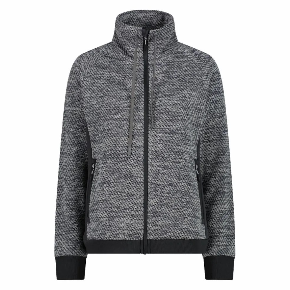 Giacca in pile da donna in knit tech