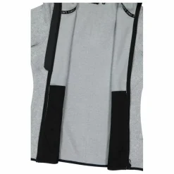 Giacca in pile da donna in knit-tech mélange con cappuccio