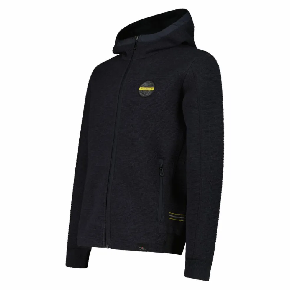 Giacca in pile da uomo con cappuccio