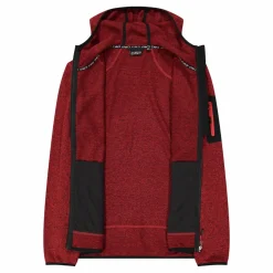 Giacca in pile da uomo in knit-tech mélange con cappuccio