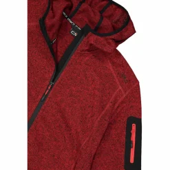Giacca in pile da uomo in knit-tech mélange con cappuccio