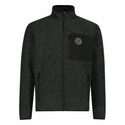 Giacca in pile da uomo in knit tech melange