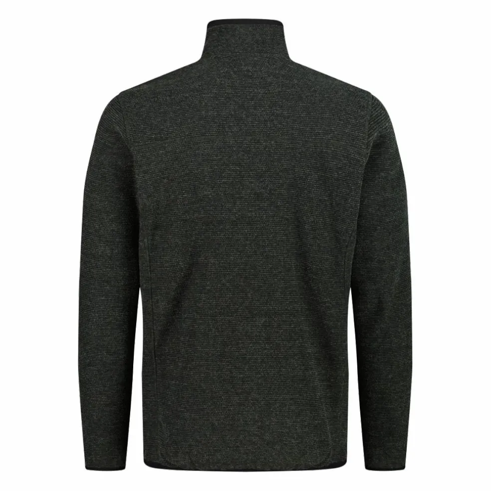 Giacca in pile da uomo in knit tech melange