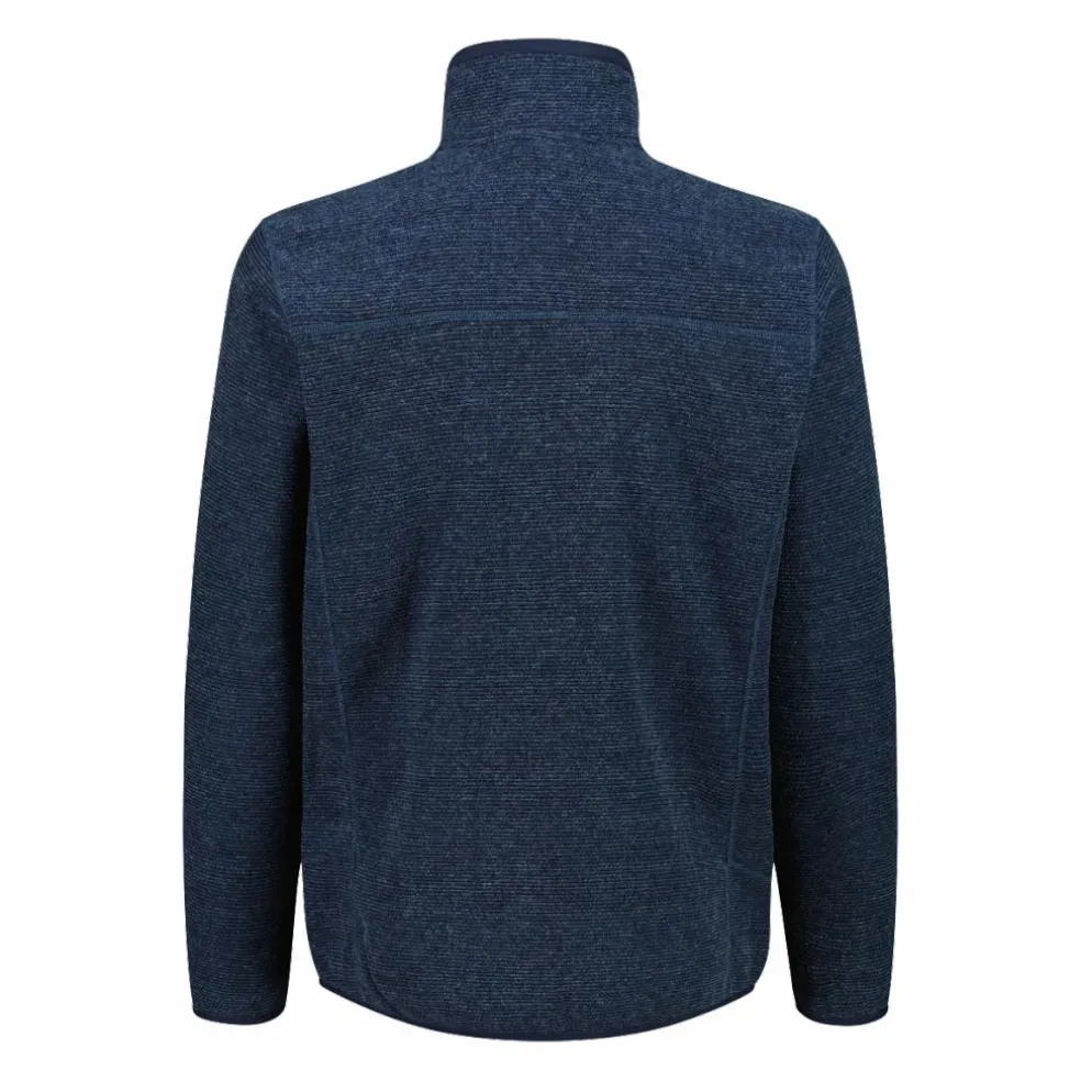 Giacca in pile da uomo in knit tech melange