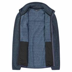 Giacca in pile da uomo in knit tech melange