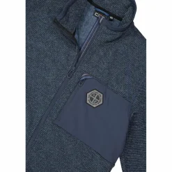 Giacca in pile da uomo in knit tech melange