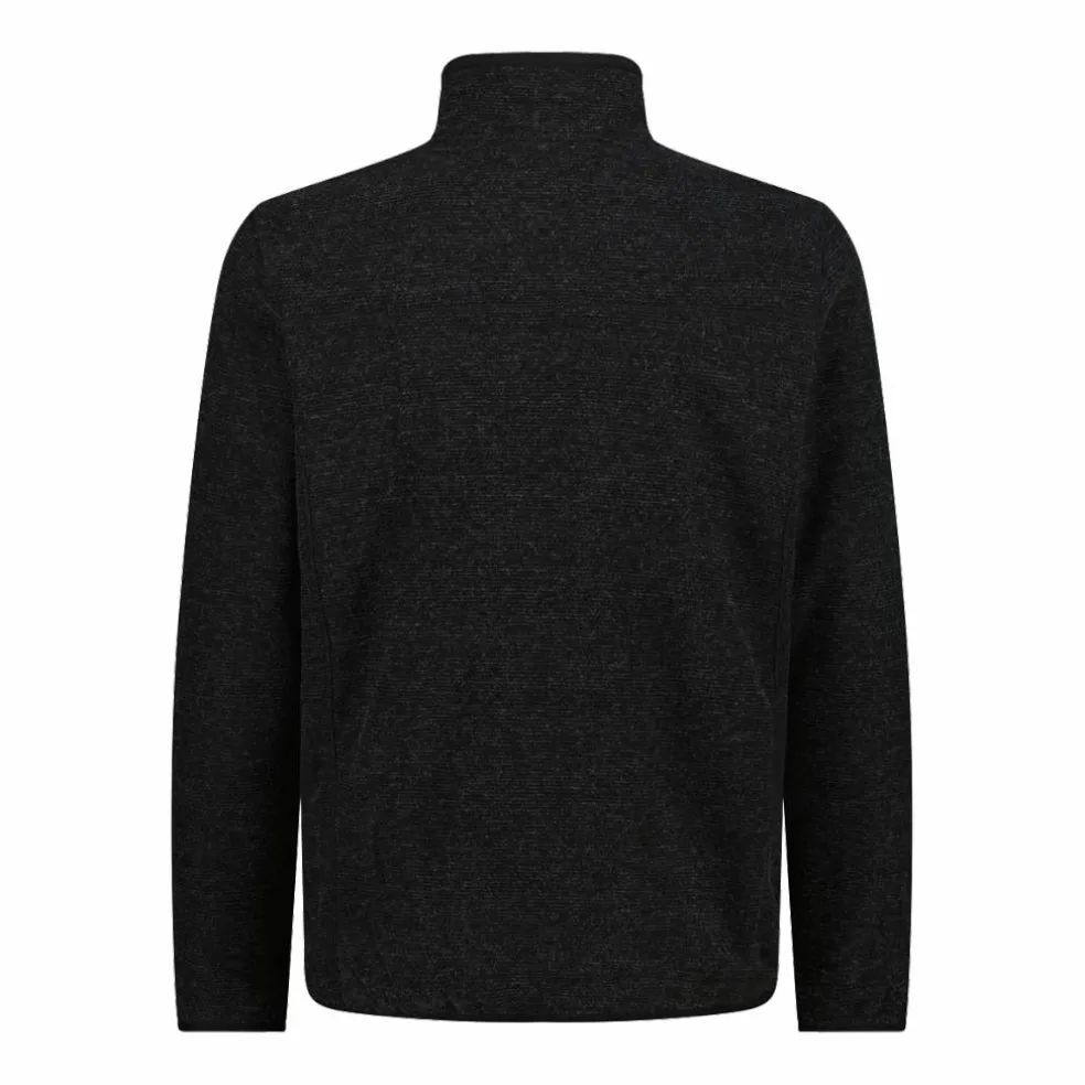 Giacca in pile da uomo in knit tech melange