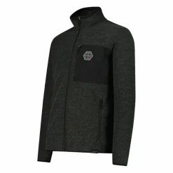 Giacca in pile da uomo in knit tech melange