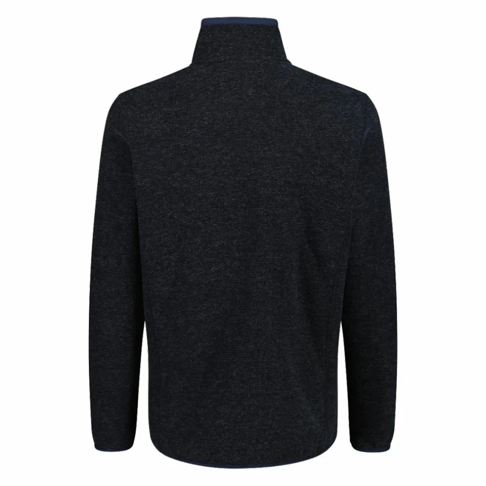 Giacca in pile da uomo in knit tech melange