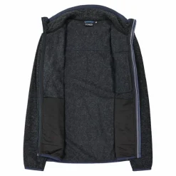 Giacca in pile da uomo in knit tech melange