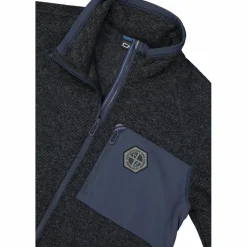 Giacca in pile da uomo in knit tech melange