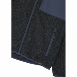 Giacca in pile da uomo in knit tech melange