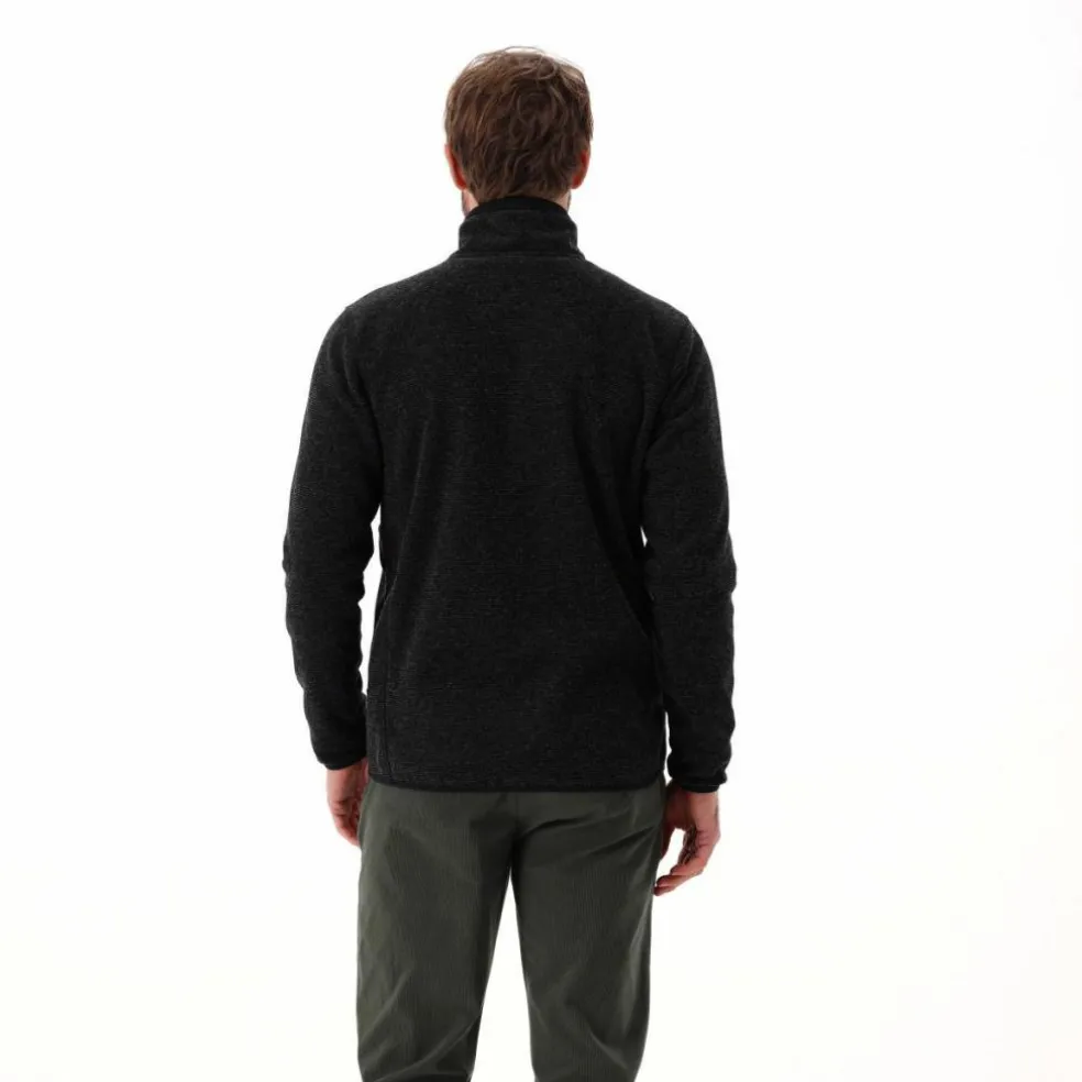 Giacca in pile da uomo in knit tech melange