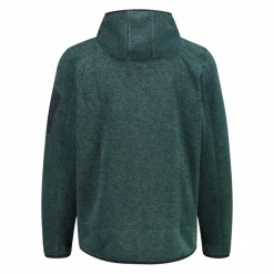 Giacca in pile da uomo in knit-tech mélange con cappuccio