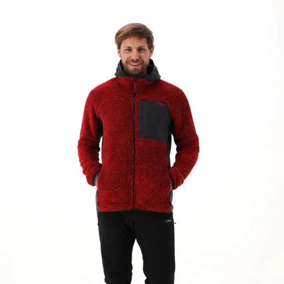 Giacca in pile Highloft da uomo con cappuccio Unlimitech