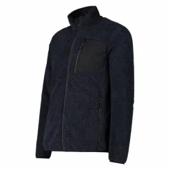 Giacca in pile HighLoft da uomo con tasca termoapplicata melange