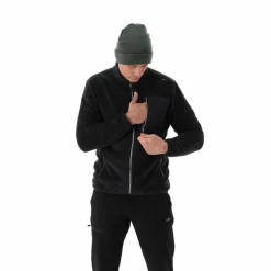 Giacca in pile HighLoft da uomo con tasca termoapplicata melange