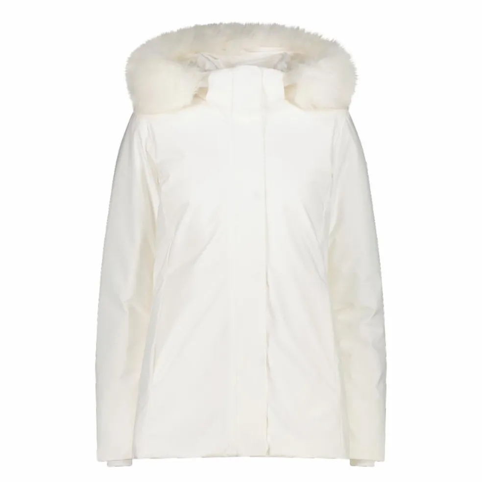Giacca in Softshell da donna con cappuccio in pelliccetta