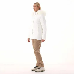 Giacca in Softshell da donna con cappuccio in pelliccetta