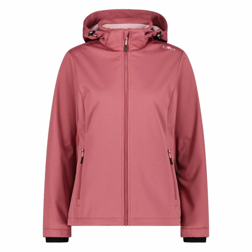 Giacca in softshell da donna con cappuccio staccabile