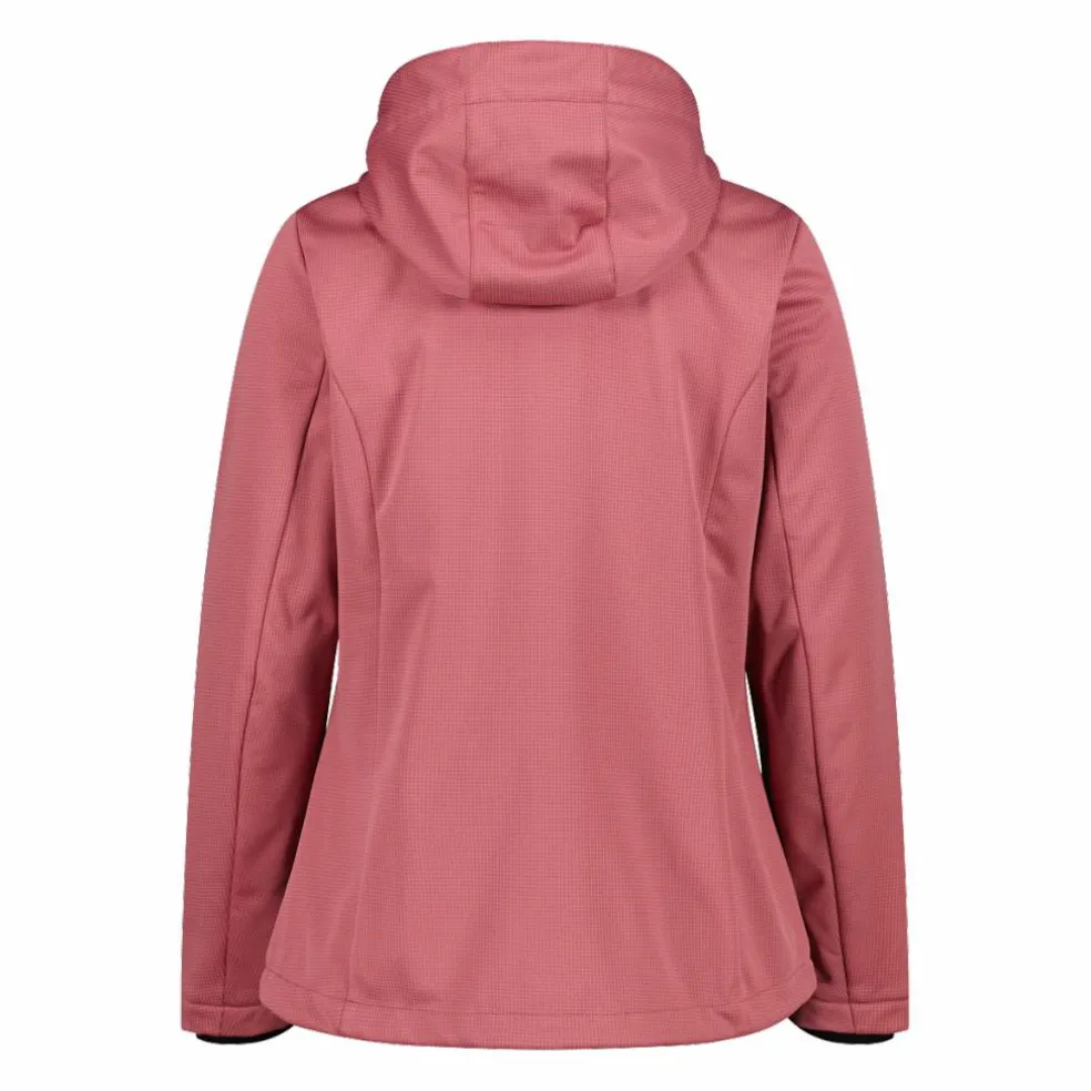 Giacca in softshell da donna con cappuccio staccabile