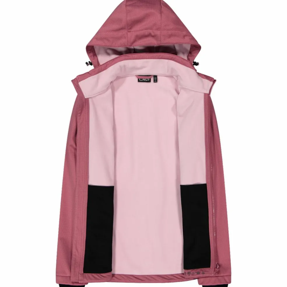 Giacca in softshell da donna con cappuccio staccabile