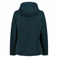 Giacca in softshell da donna con cappuccio a nido d'ape