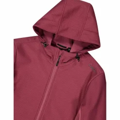 Giacca in softshell da donna con cappuccio a nido d'ape