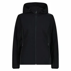 Giacca in softshell da donna con cappuccio a nido d'ape