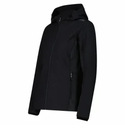 Giacca in softshell da donna con cappuccio a nido d'ape