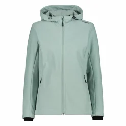 Giacca in softshell da donna con cappuccio a nido d'ape