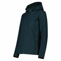 Giacca in softshell da donna con cappuccio a nido d'ape
