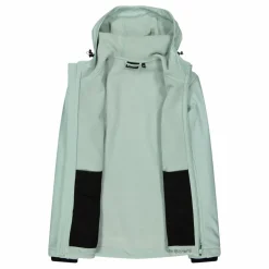 Giacca in softshell da donna con cappuccio a nido d'ape