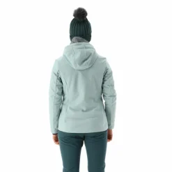 Giacca in softshell da donna con cappuccio a nido d'ape