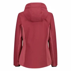 Giacca in softshell da donna con cappuccio a nido d'ape