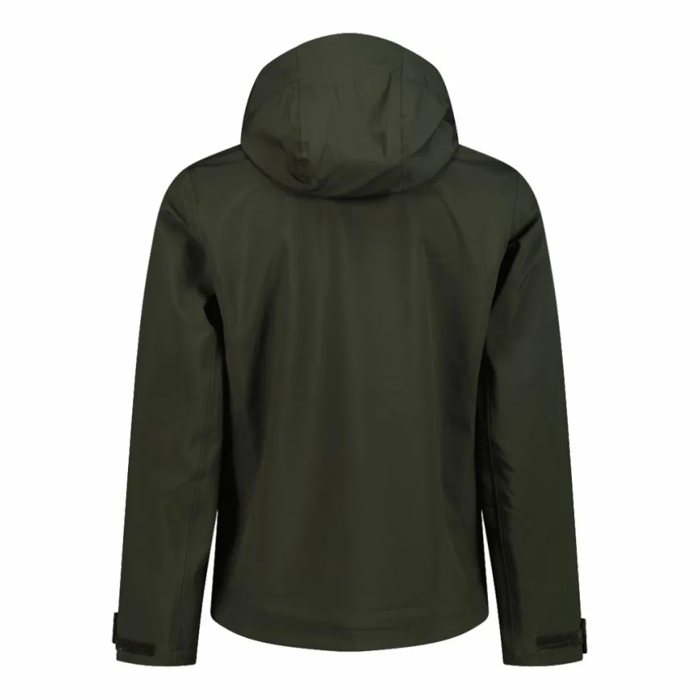 Giacca in softshell da uomo con cappuccio