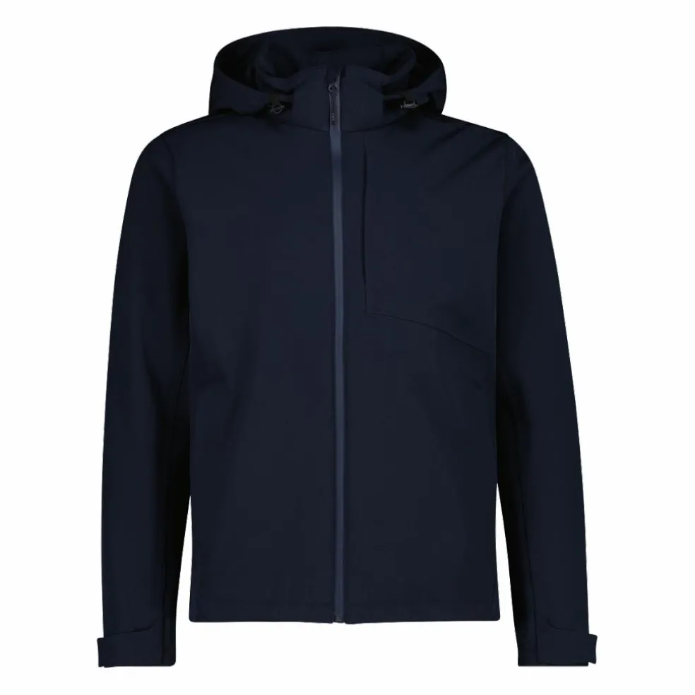 Giacca in softshell da uomo con cappuccio