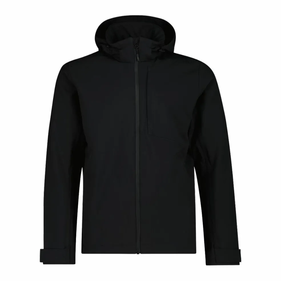 Giacca in softshell da uomo con cappuccio