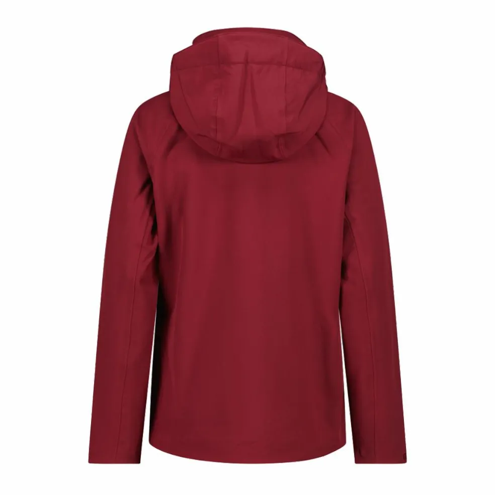 Giacca in softshell elasticizzata da donna con cappuccio staccabile