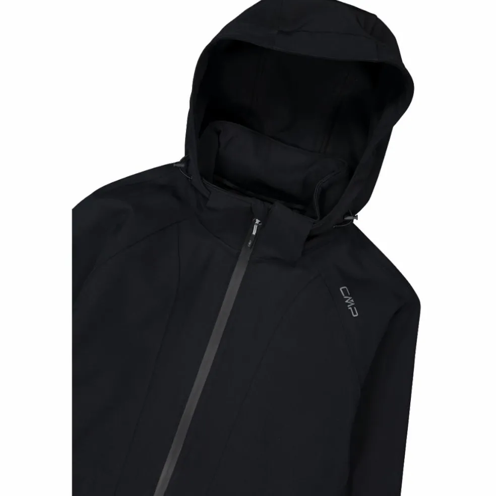 Giacca in softshell elasticizzata da donna con cappuccio staccabile