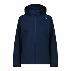 Giacca in softshell elasticizzata da donna con cappuccio staccabile