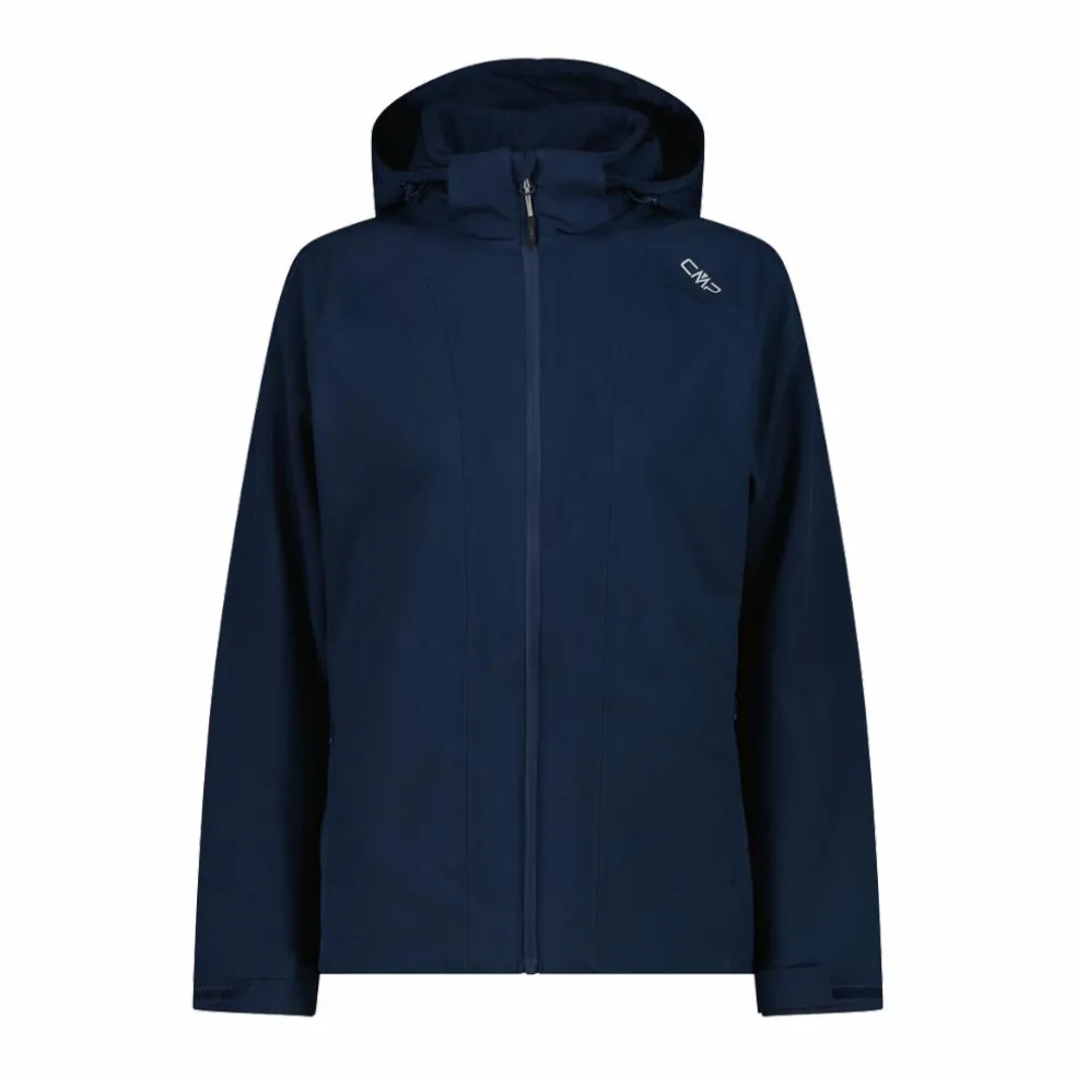 Giacca in softshell elasticizzata da donna con cappuccio staccabile