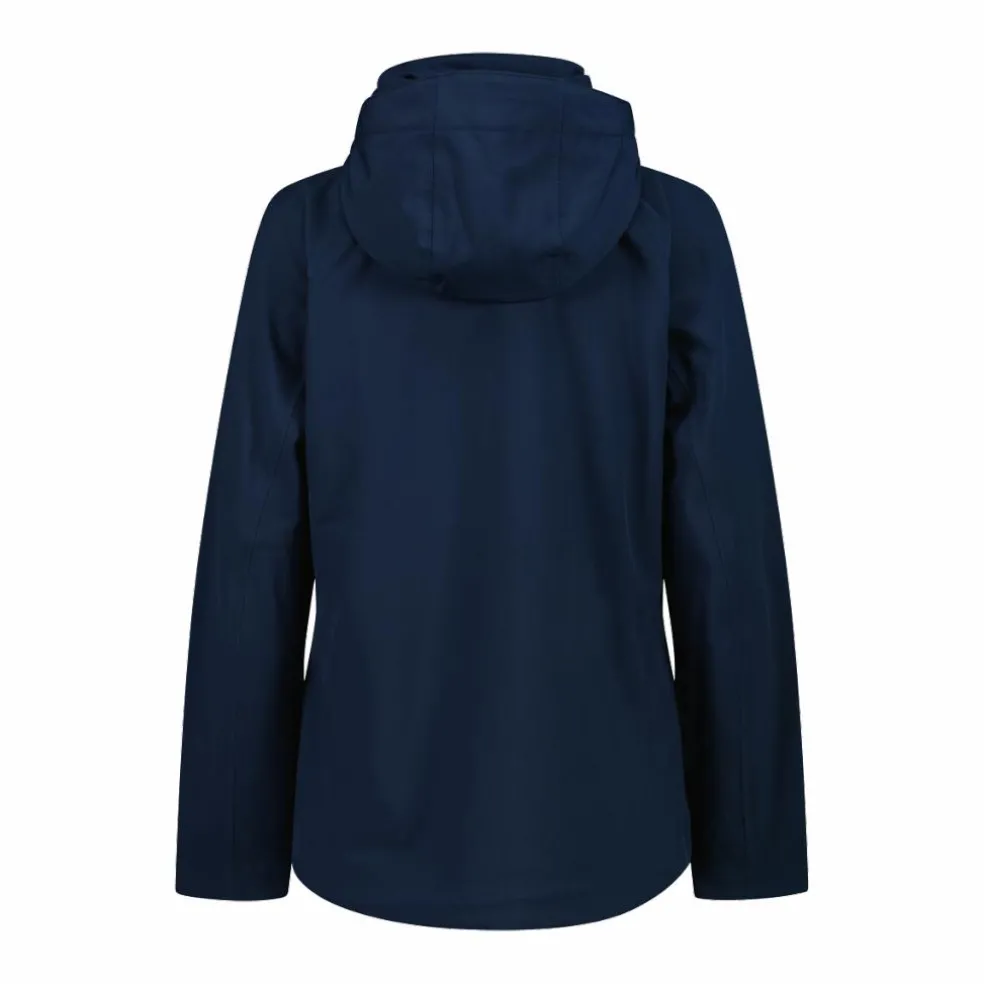 Giacca in softshell elasticizzata da donna con cappuccio staccabile
