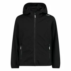 Giacca in softshell leggero da bambina con cappuccio fisso