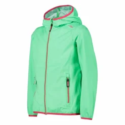 Giacca in softshell leggero da bambina con cappuccio fisso