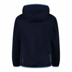 Giacca in softshell leggero da bambina con cappuccio fisso
