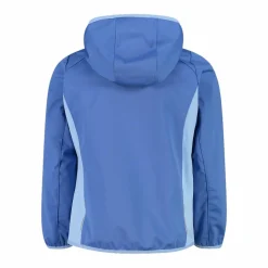 Giacca in softshell leggero da bambina con cappuccio fisso