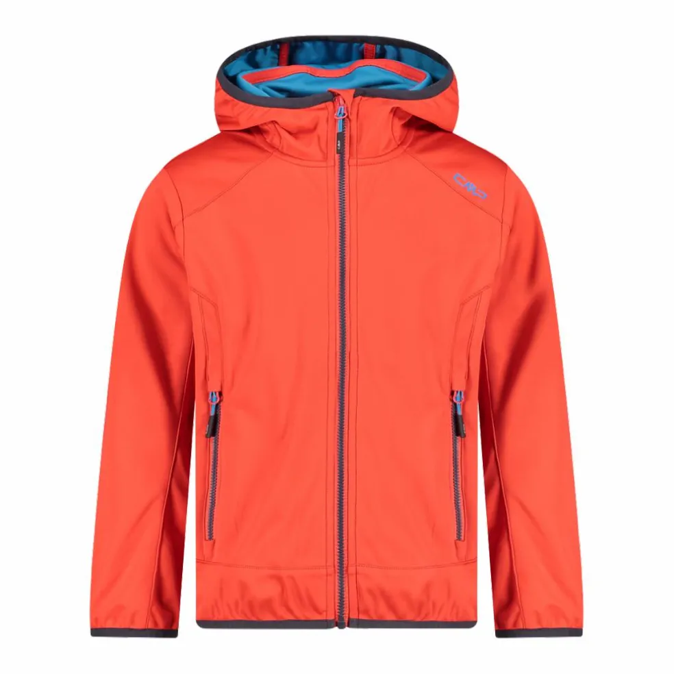 Giacca in softshell leggero da bambino con cappuccio fisso