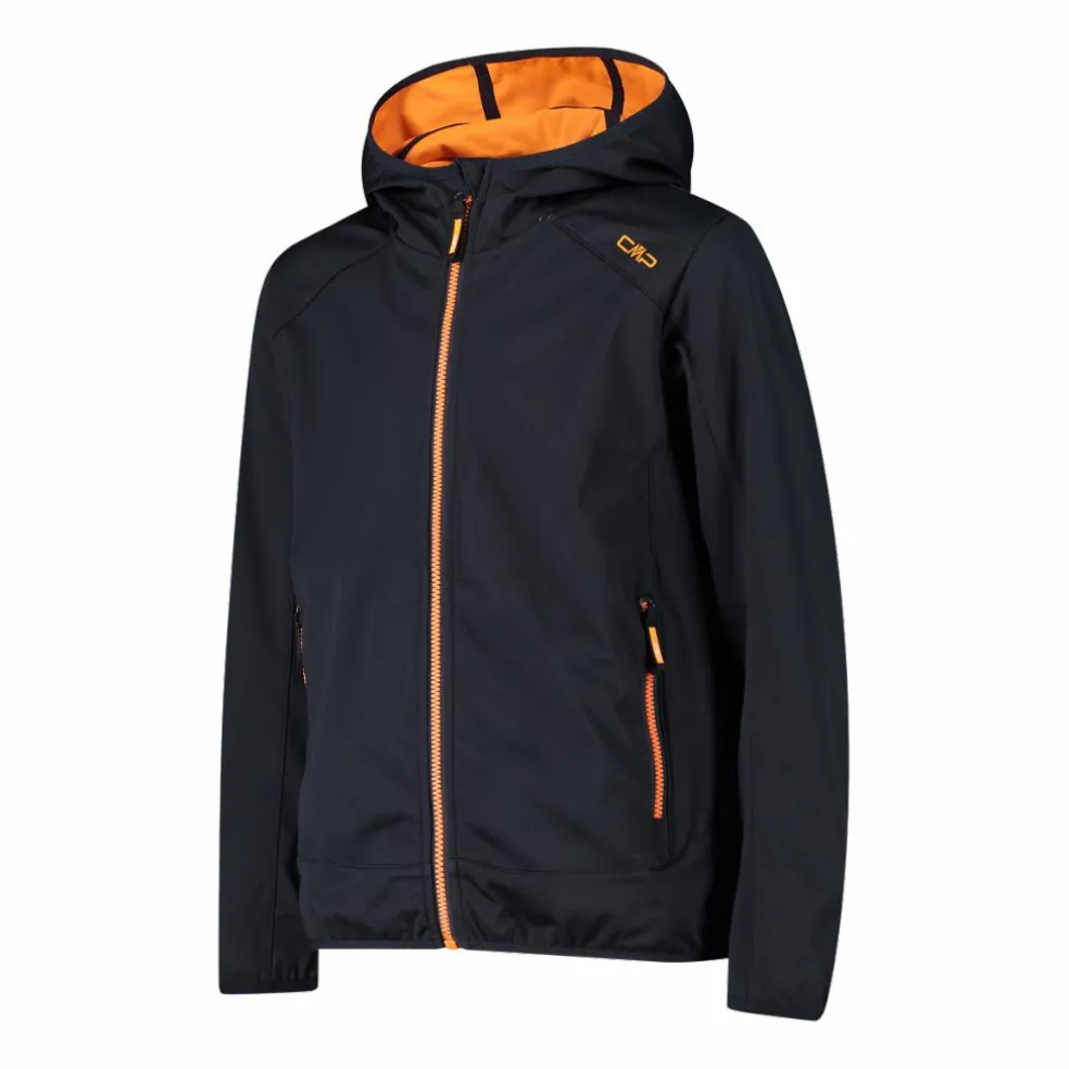 Giacca in softshell leggero da bambino con cappuccio fisso